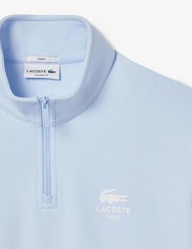 LACOSTE SUDADERA ZIP AZUL BEBÉ