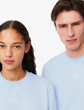 LACOSTE SUDADERA AZUL BEBE LOGO