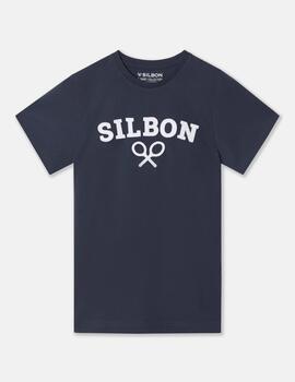 SILBON CAMISETA MARINO RAQUETA MEDIA