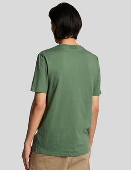 LYLE&SCOTT CAMISETA VERDE COVE EMBROIDERED