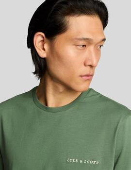 LYLE&SCOTT CAMISETA VERDE COVE EMBROIDERED