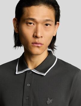 LYLE&SCOTT POLO TIPPED GUNMETAL