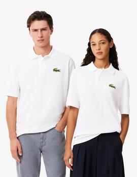 LACOSTE POLO BLANCO OVERSIZE