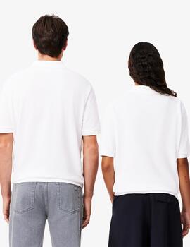 LACOSTE POLO BLANCO OVERSIZE