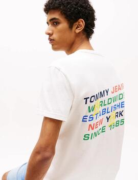 TOMMY CAMISETA BEIGE SLANTED CREST