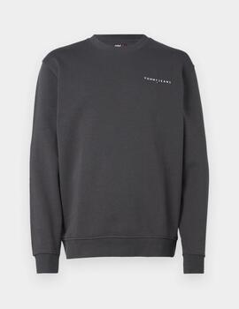 TOMMY SUDADERA WASHED BLACK LINEAR