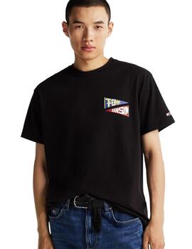 TOMMY CAMISETA NEGRA BANDERA TIGER