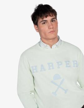 HARPER SUDADERA VERDE MINT NEW ENGLAND