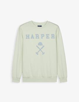 HARPER SUDADERA VERDE MINT NEW ENGLAND