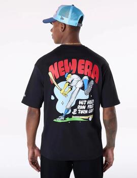 NEW ERA CAMISETA NEGRA BASEBALL GRAPHIC OVERSIZE