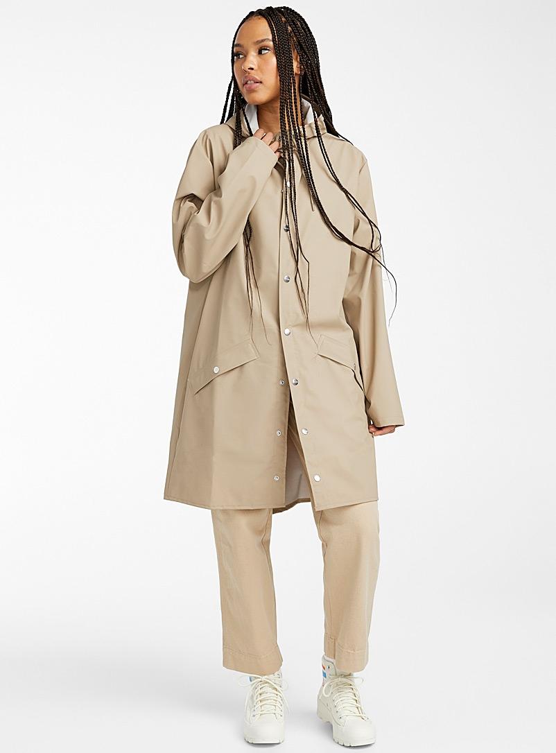 RAINS LONG JACKET SAND
