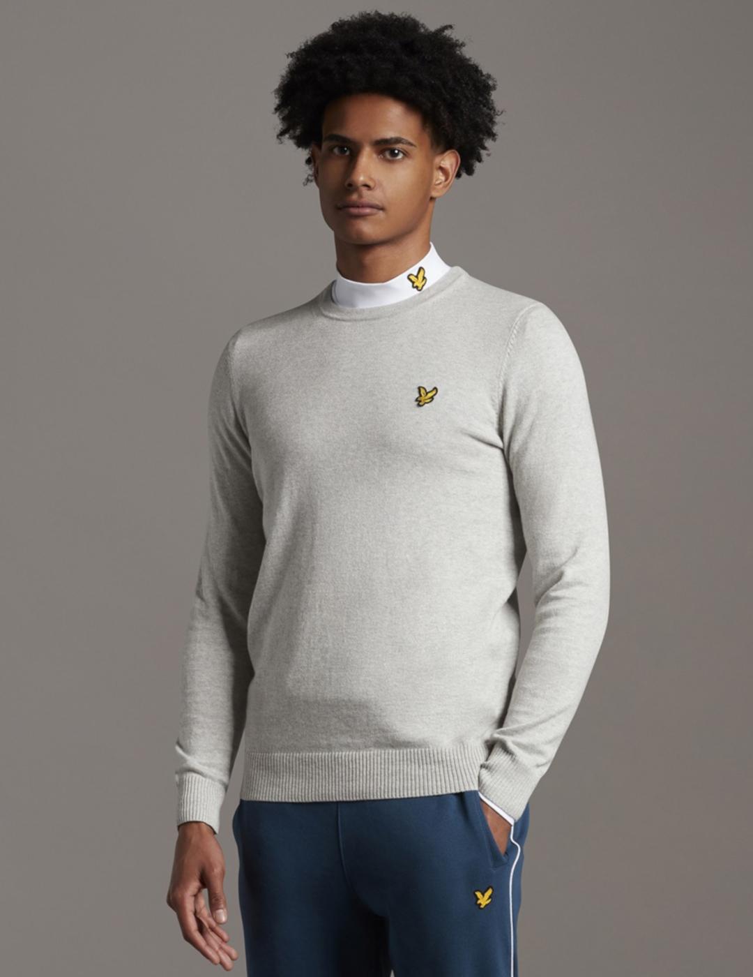 LYLE&SCOTT JERSEY CUELLO REDONDO GRIS