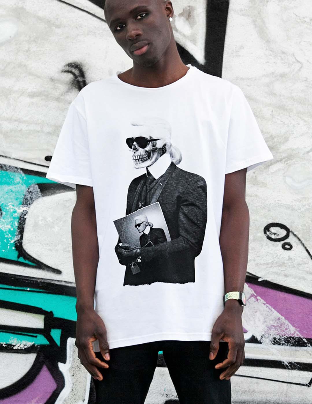 LE CRANE CAMISETA BLANCA KARL