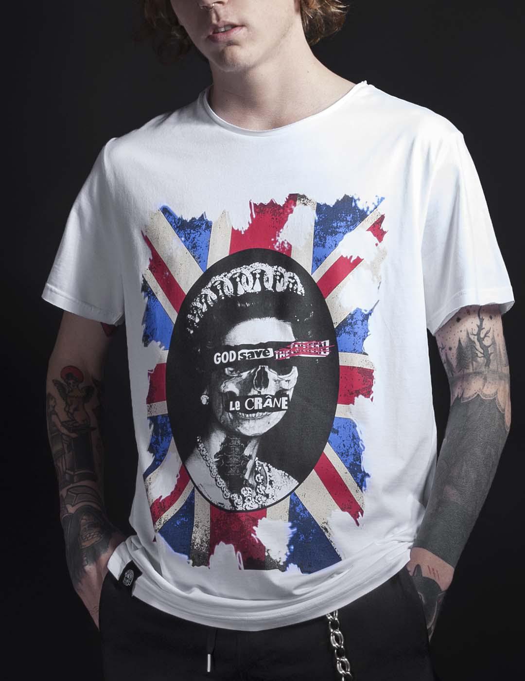 Camiseta Pistols Blanco Le Crâne Unisex