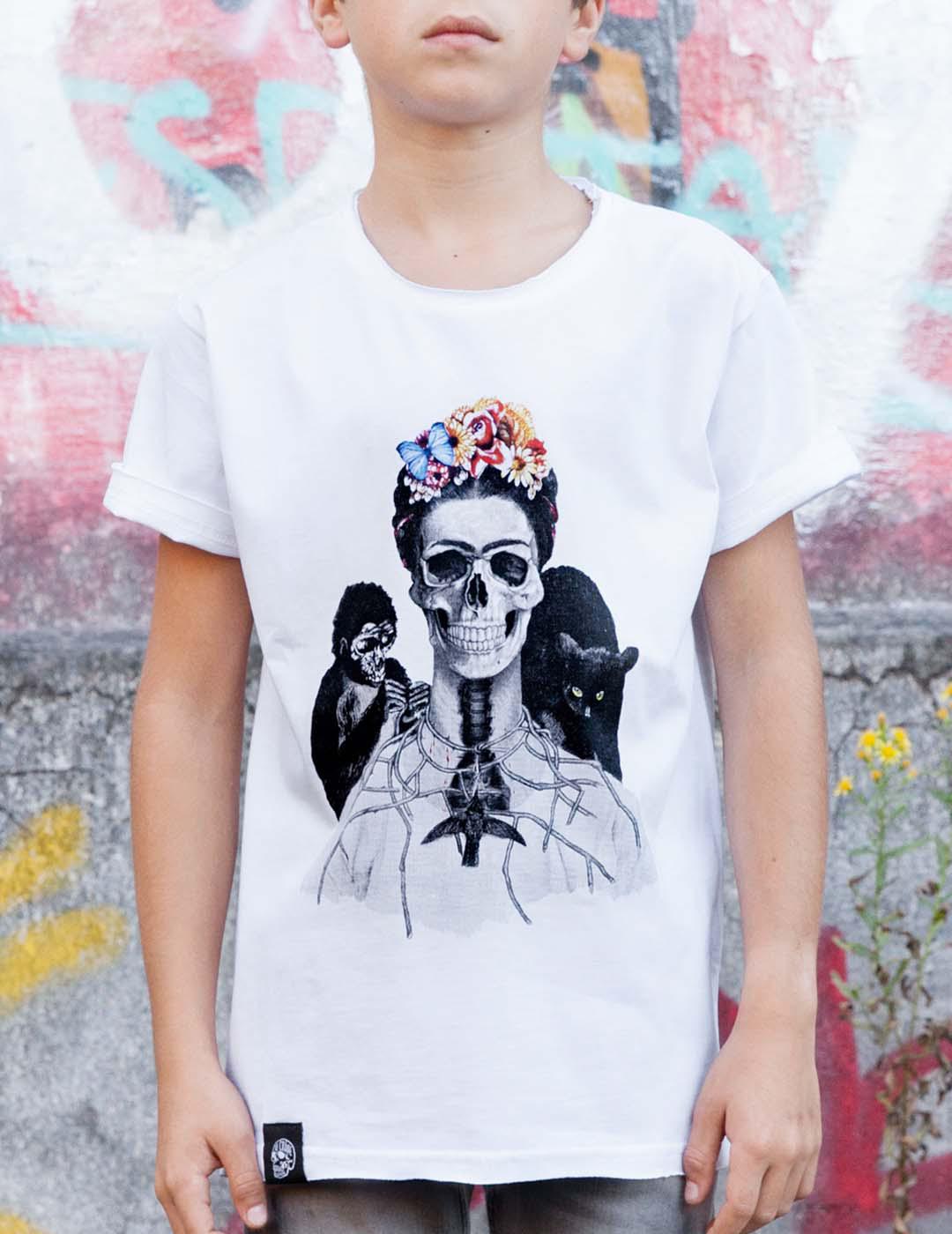 CAMISETA LE CRANE FRIDA BLANCA KIDS