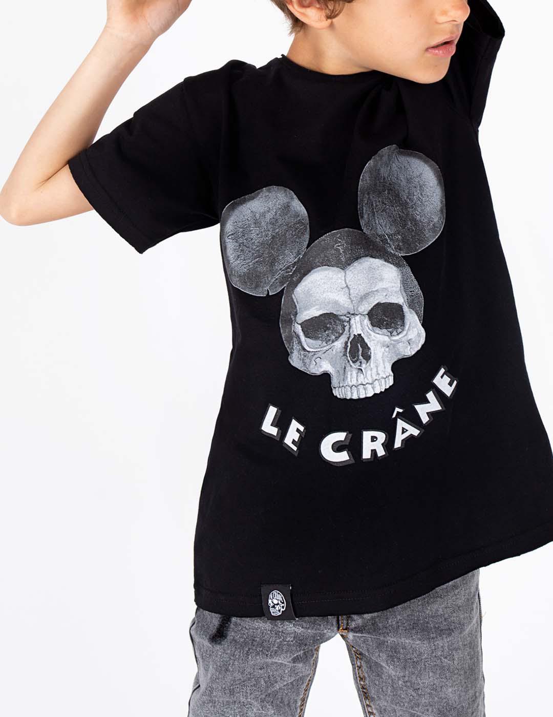 Camiseta Mouse Negro Le Crâne KIDS