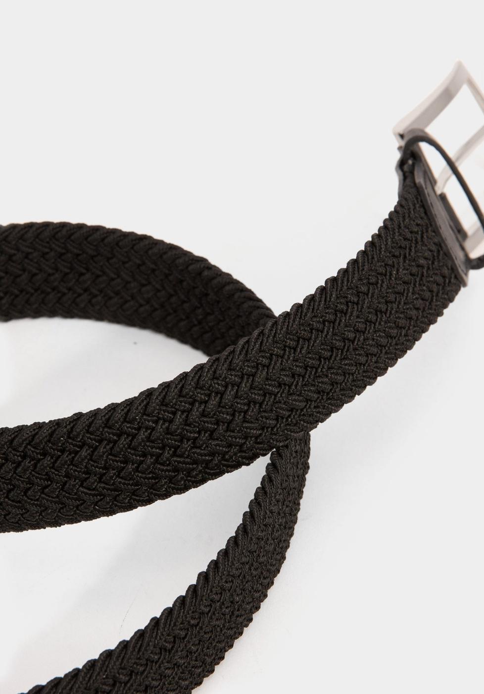 TIFFOSI CINTURÓN SHARP TRENZADO NEGRO