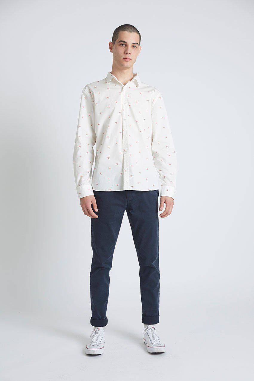 Camisa Thorn Roses Blanco Tiwel Hombre