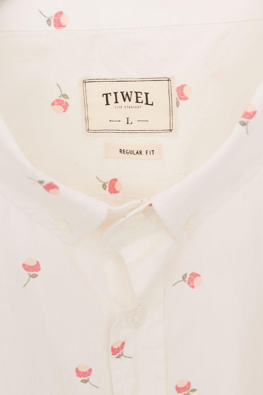 Camisa Thorn Roses Blanco Tiwel Hombre