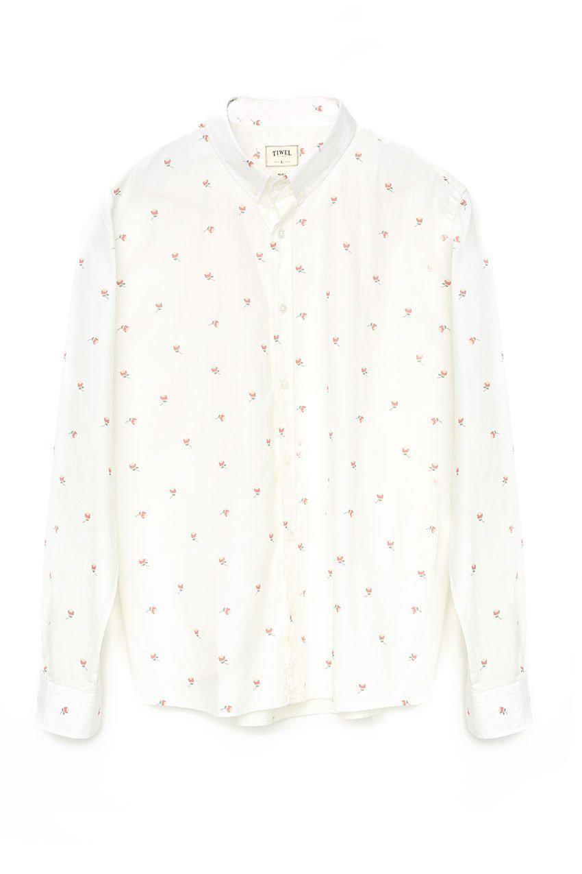 Camisa Thorn Roses Blanco Tiwel Hombre