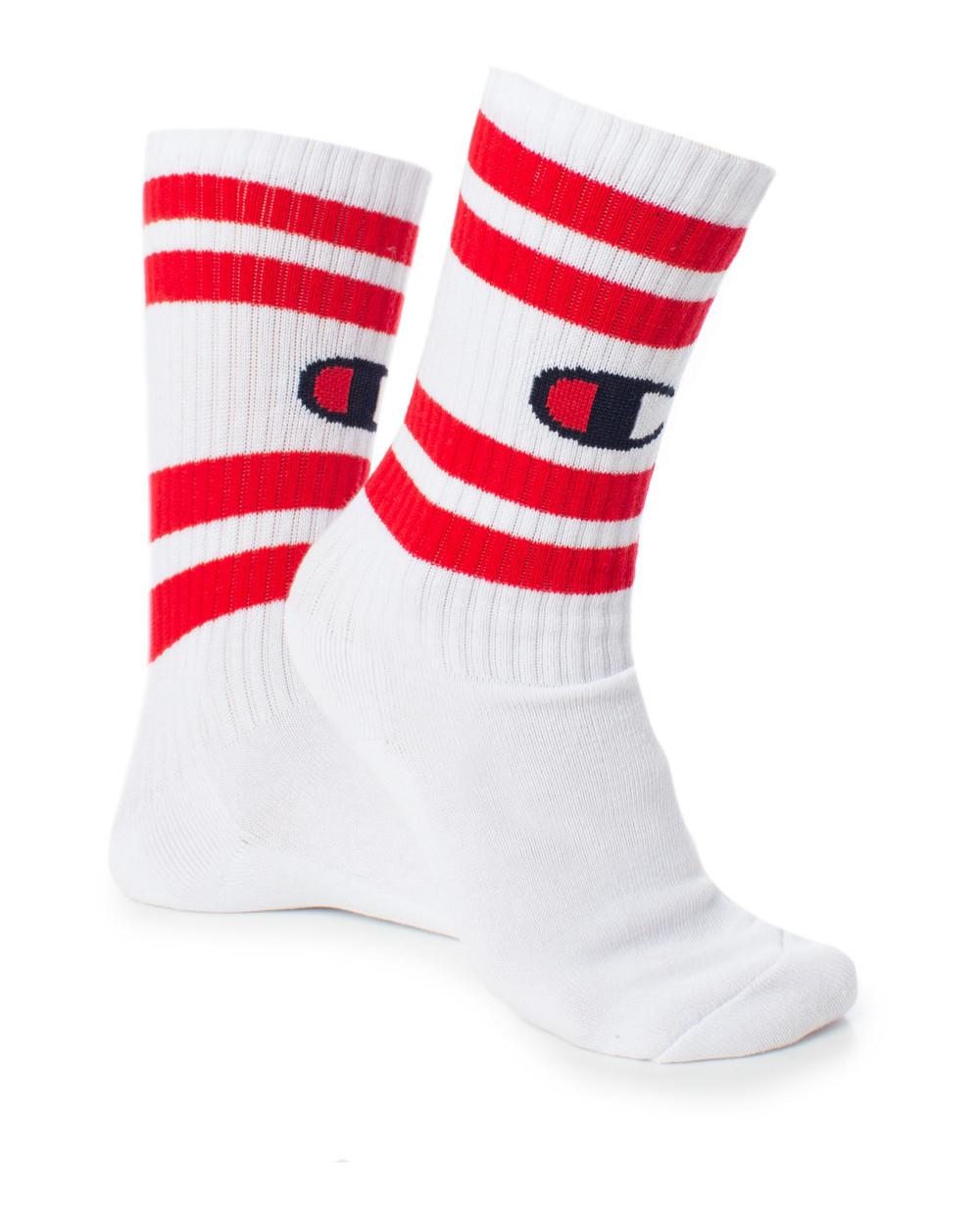 CALCETINES CHAMPION BLANCO ROJO