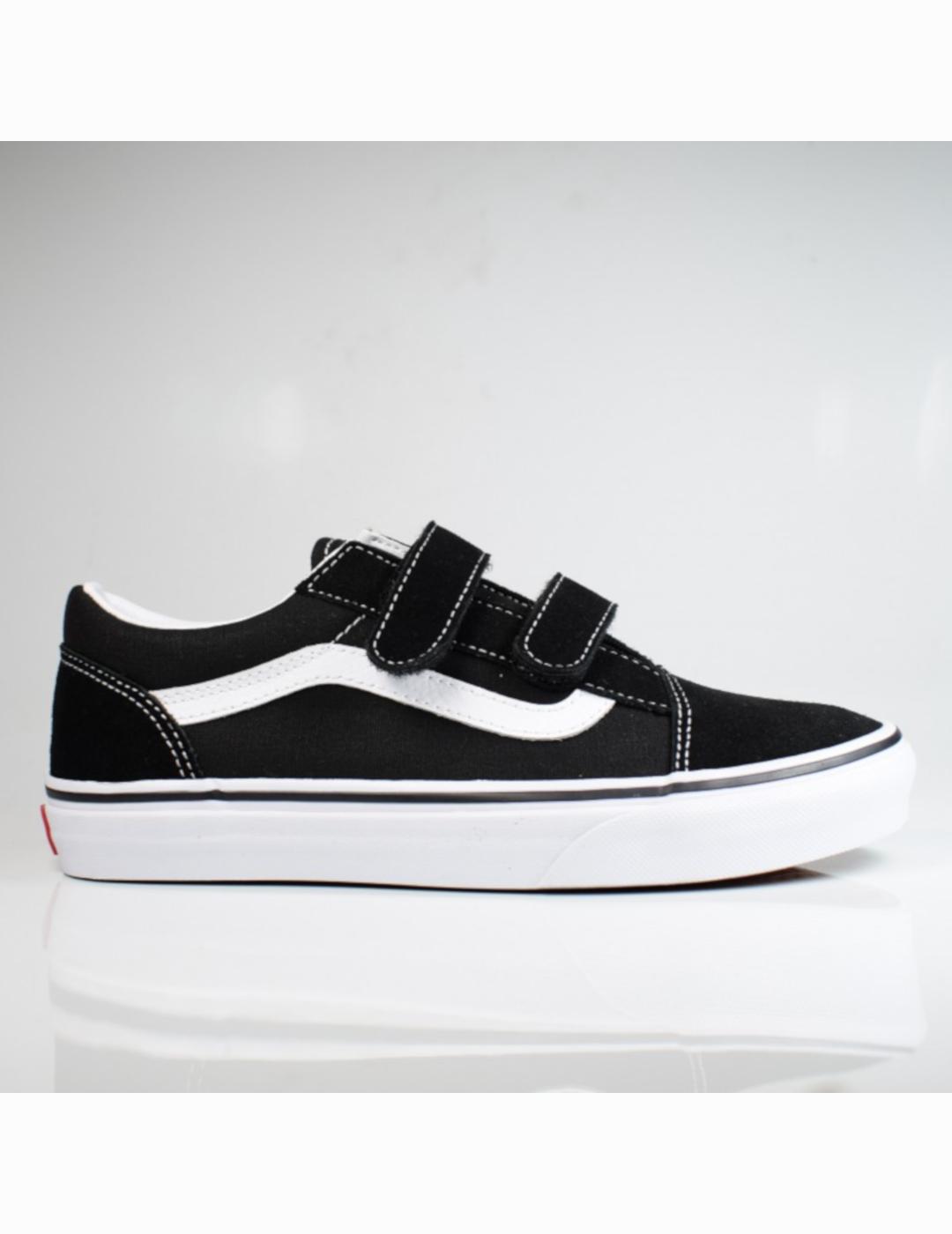 VANS OLD SKOOL NEGRA KIDS VELCRO