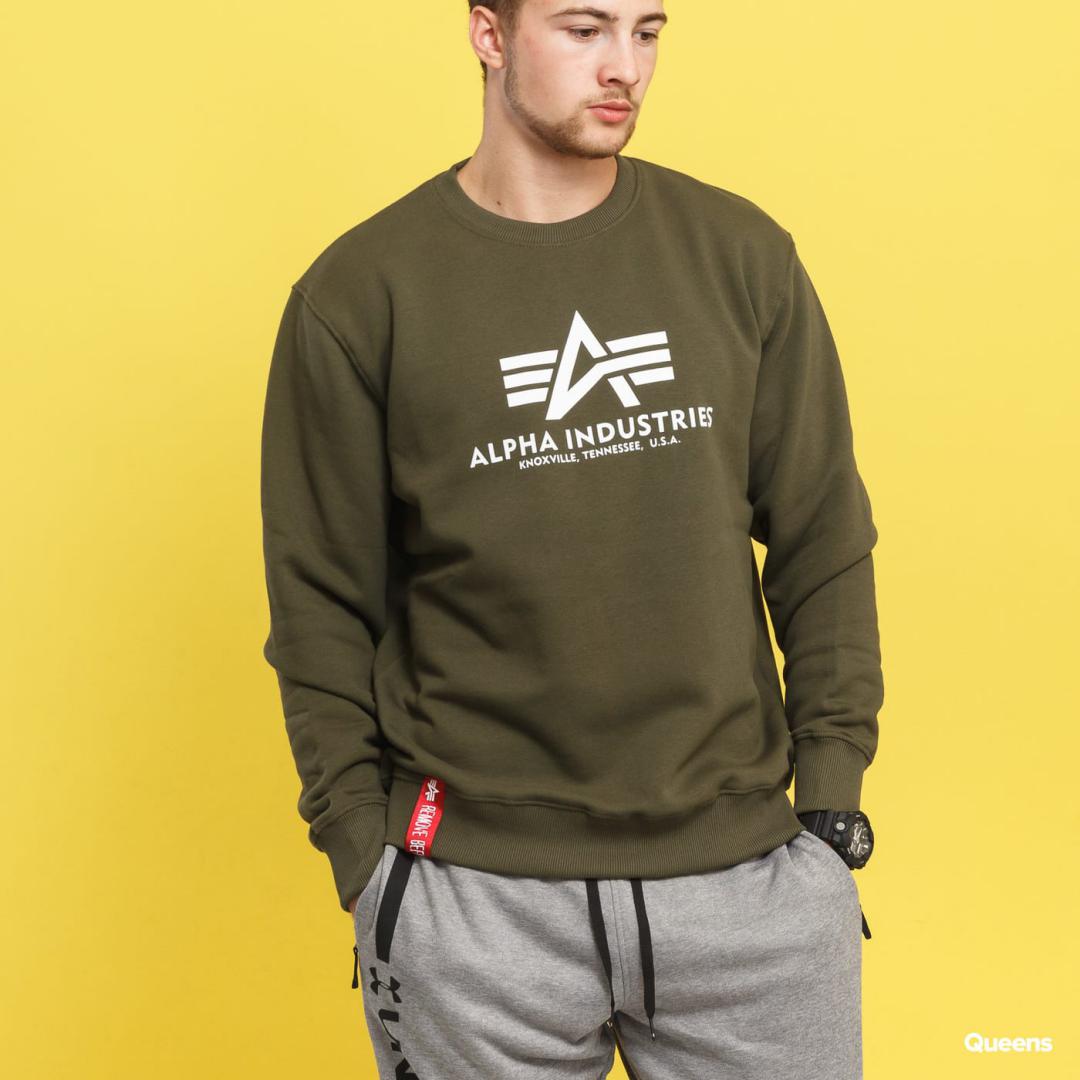 ALPHA SUDADERA BASIC DARK OLIVE