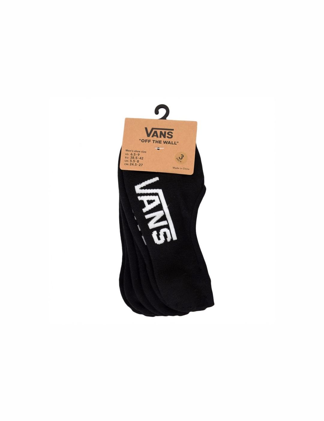 VANS PINKIES PACK 3 NEGROS