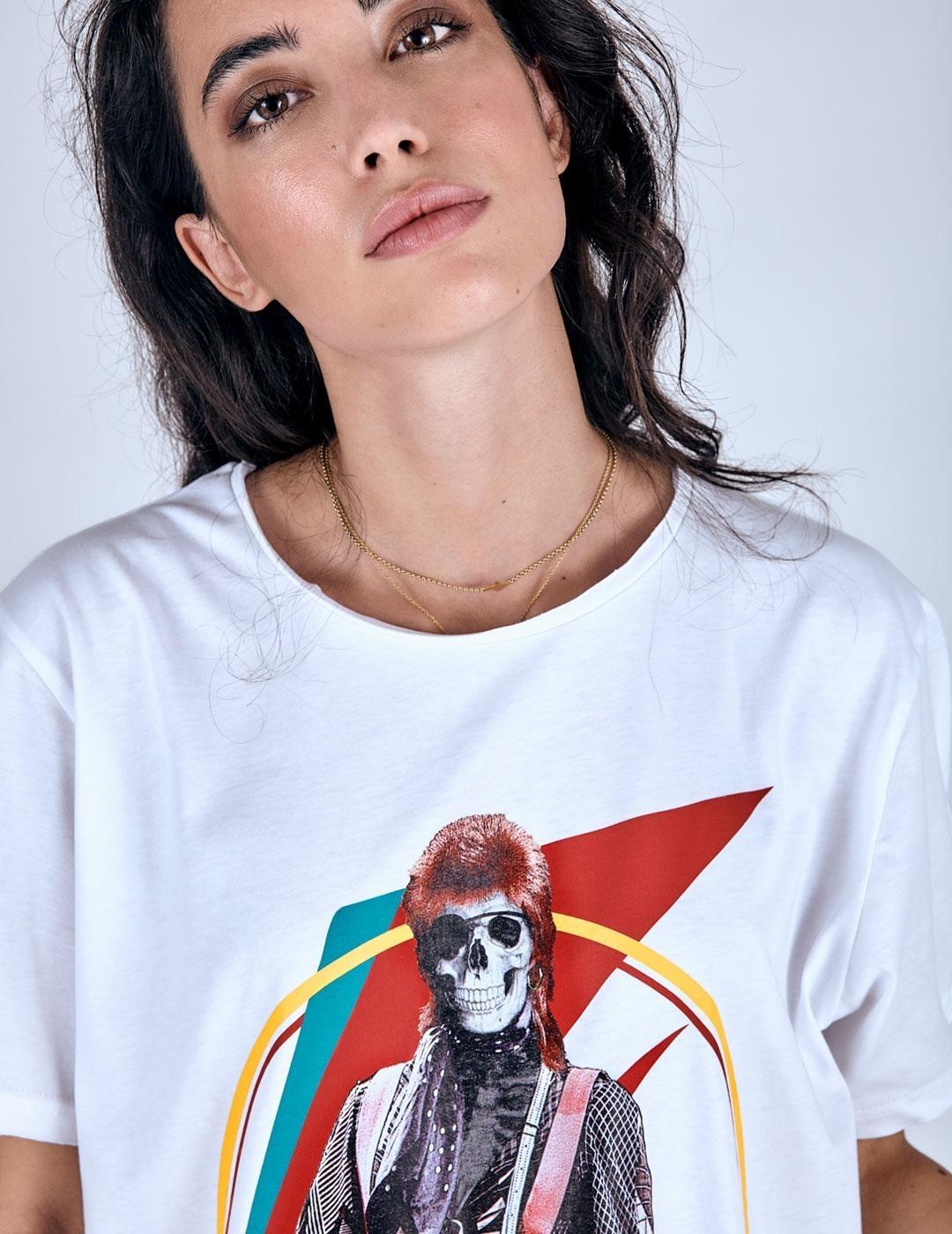 CAMISETA LE CRANE ZIGGY BLANCA