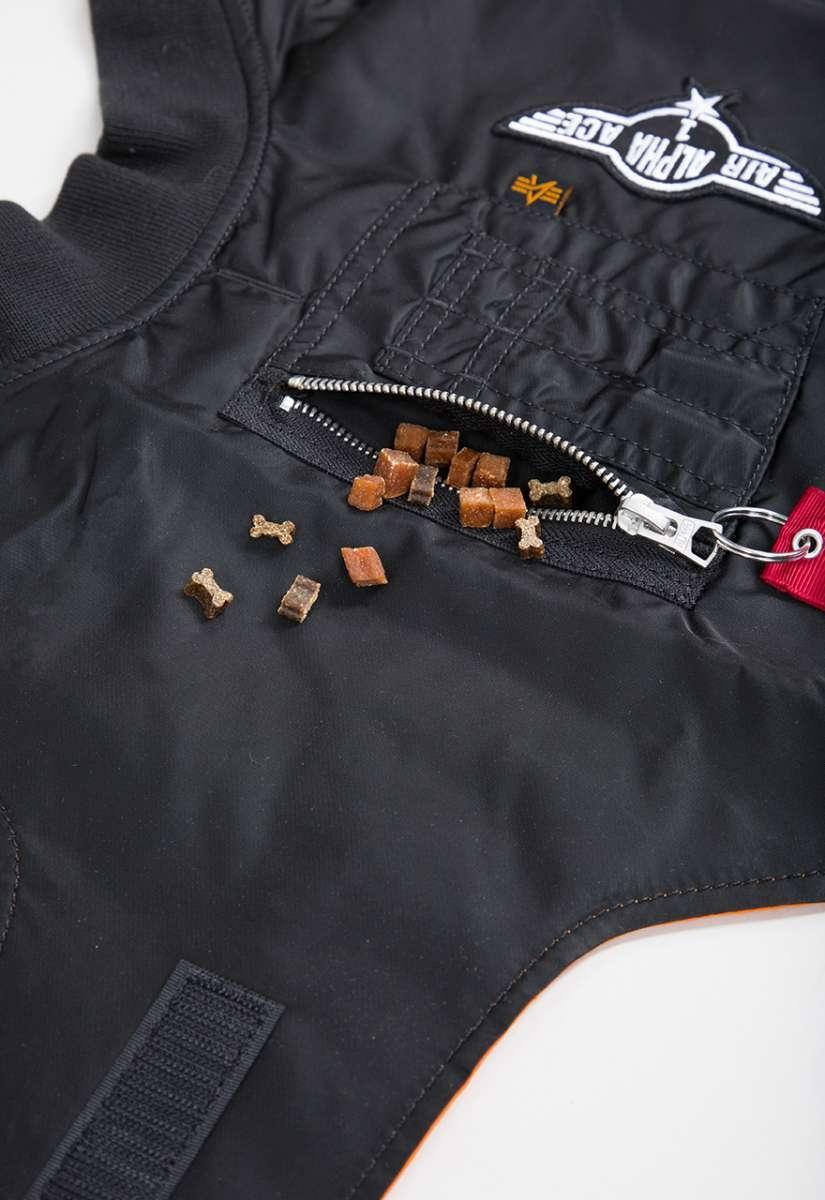Dog Ma 1 nylon fligth jacket Black  Alpha