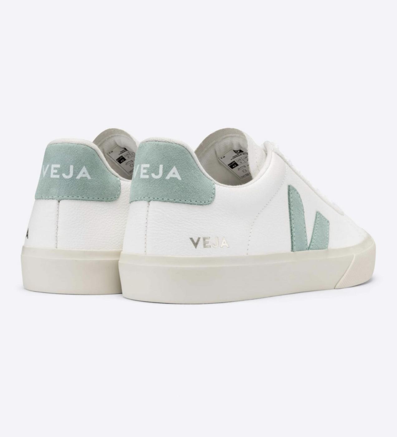 VEJA CAMPO CHROMEFREE MATCHA EXTRAWHITE LEATHER
