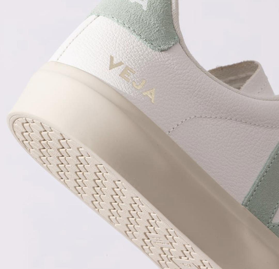 VEJA CAMPO CHROMEFREE MATCHA EXTRAWHITE LEATHER