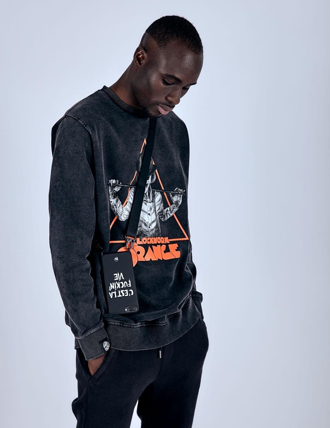 SUDADERA LE CRANE ORANGE