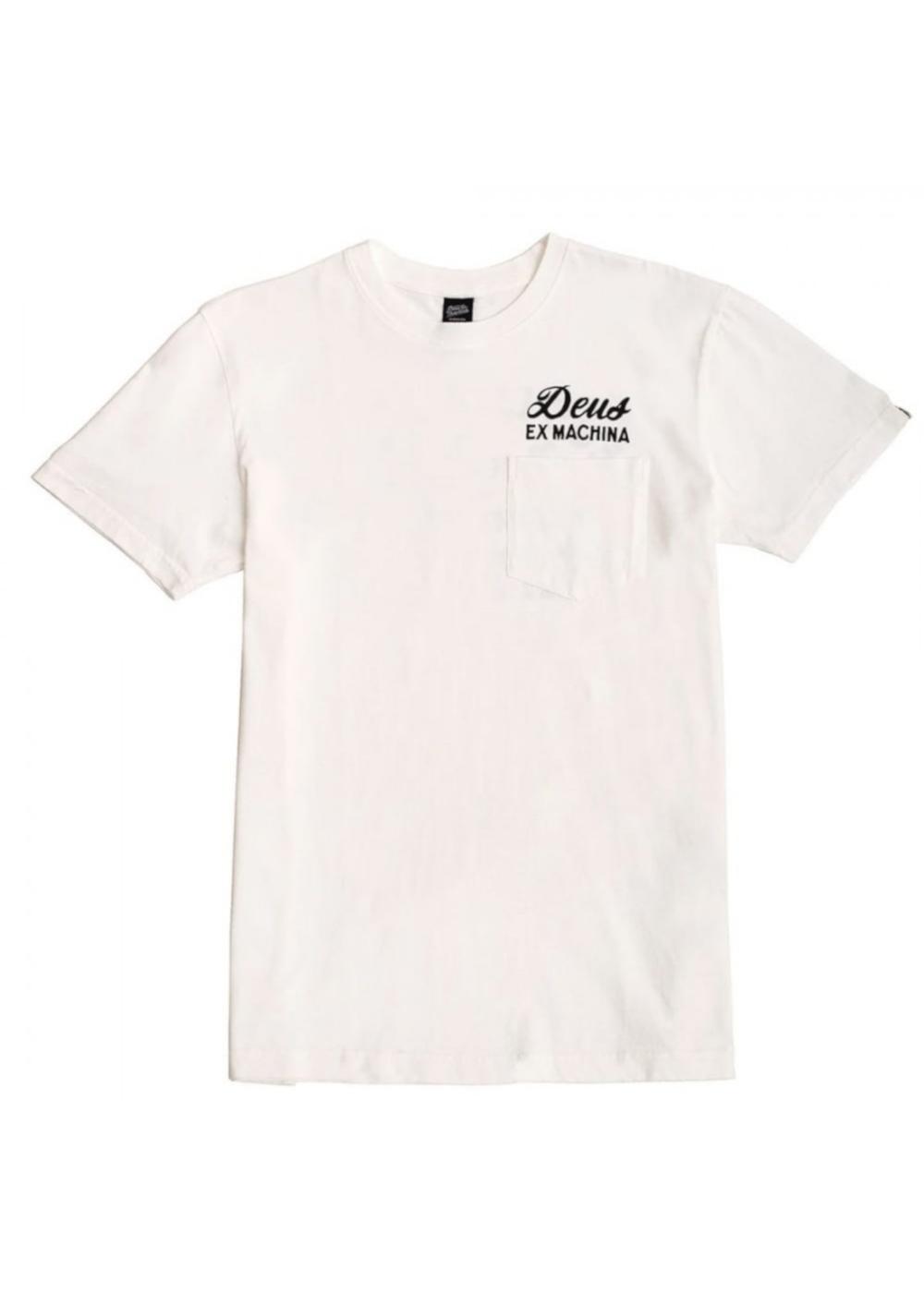DEUS CAMISETA BLANCA IBIZA POCKET
