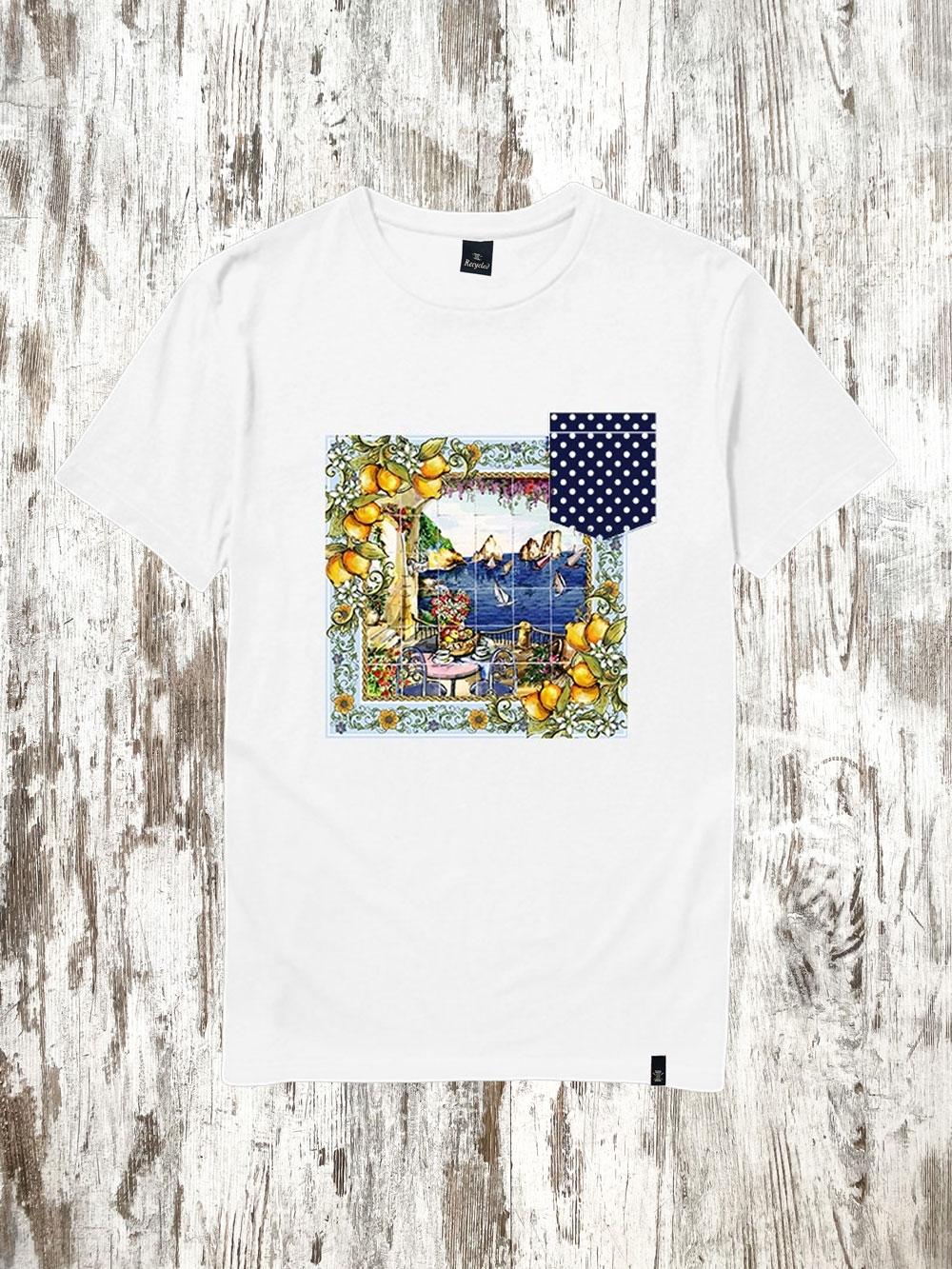 RECYCLED CAMISETA POIS BLANCA