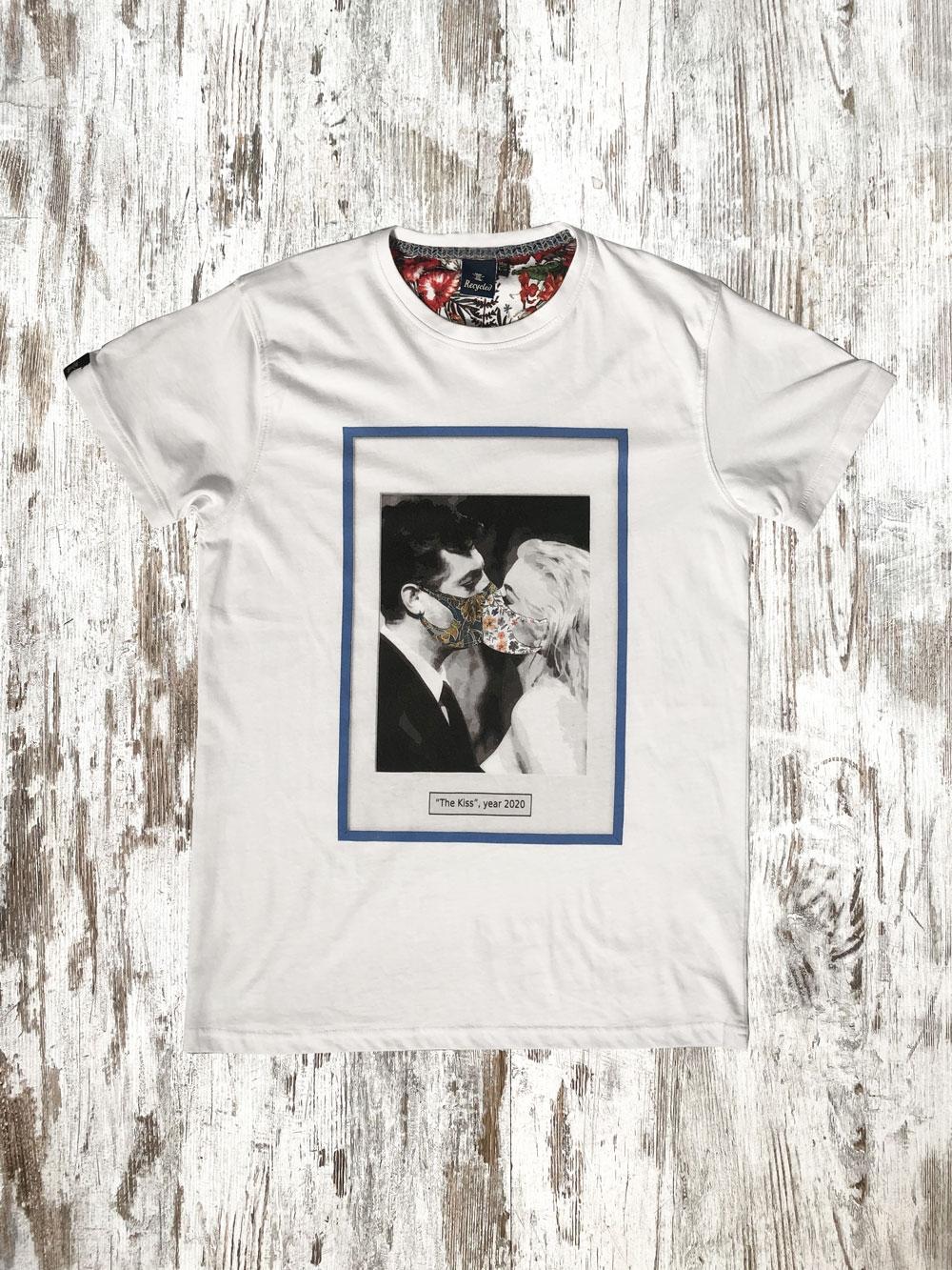 RECYCLED CAMISETA KISS BLANCA