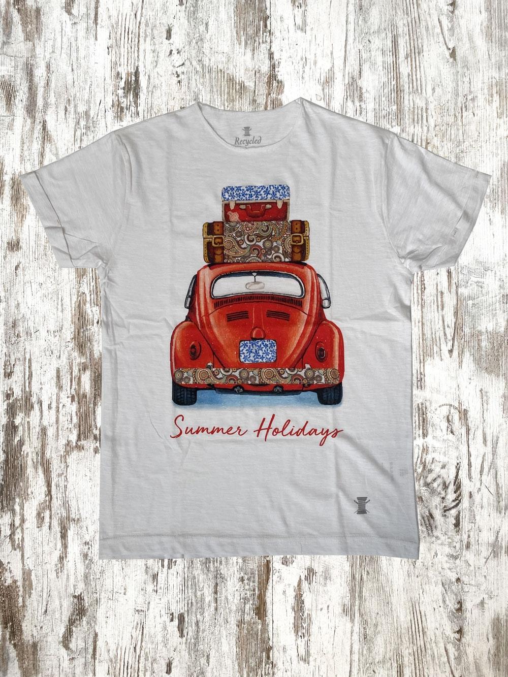 RECYCLED CAMISETA HOLIDAYS BLANCA