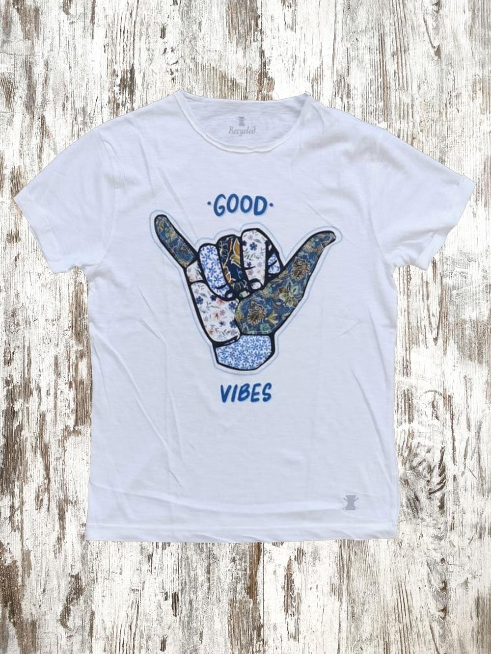 RECYCLED CAMISETA VIBES BLANCA