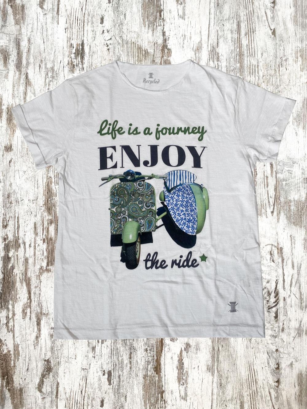 RECYCLED CAMISETA ENJOY BLANCA