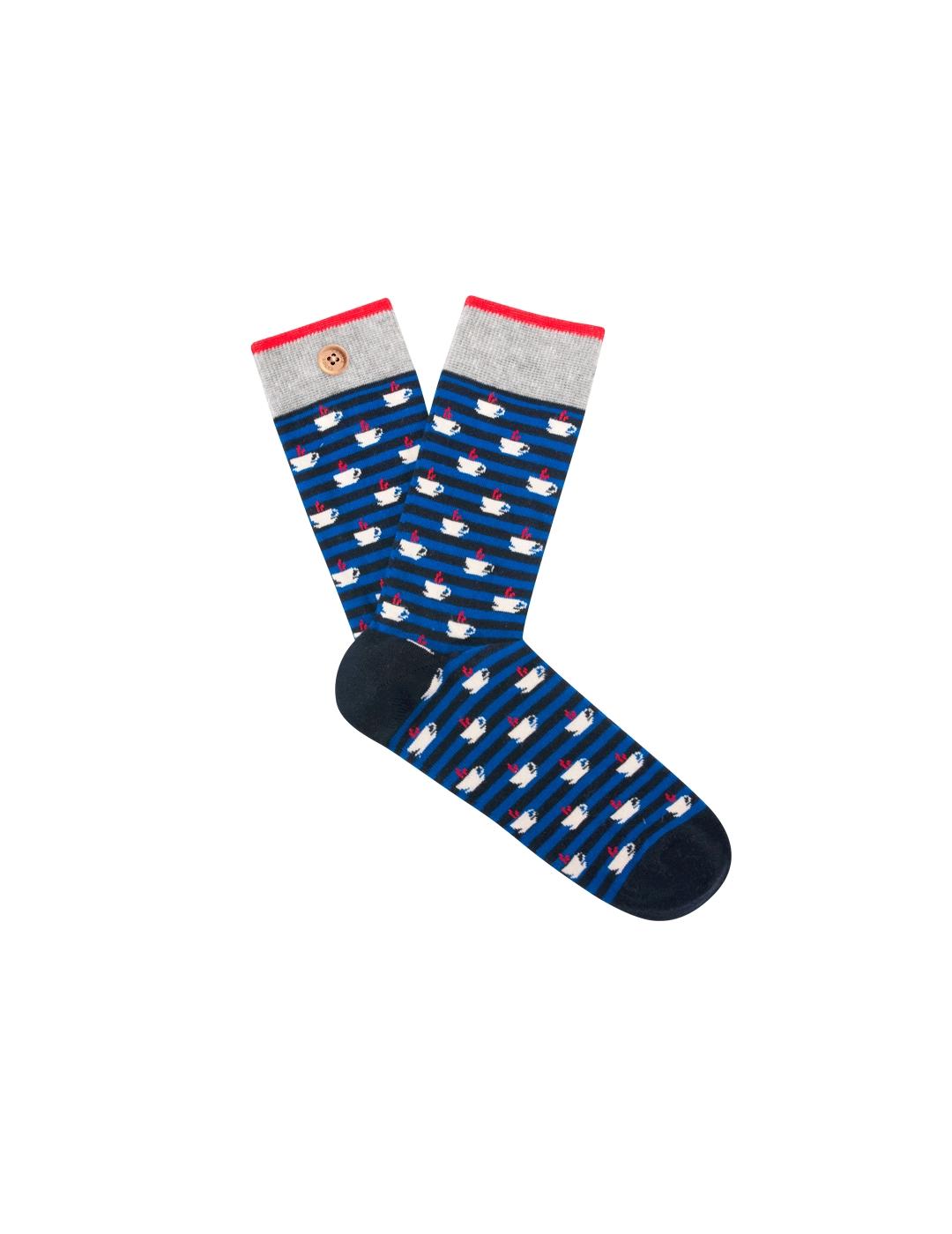 CABAIA CALCETINES INSEPARABLES AZUL TAZAS