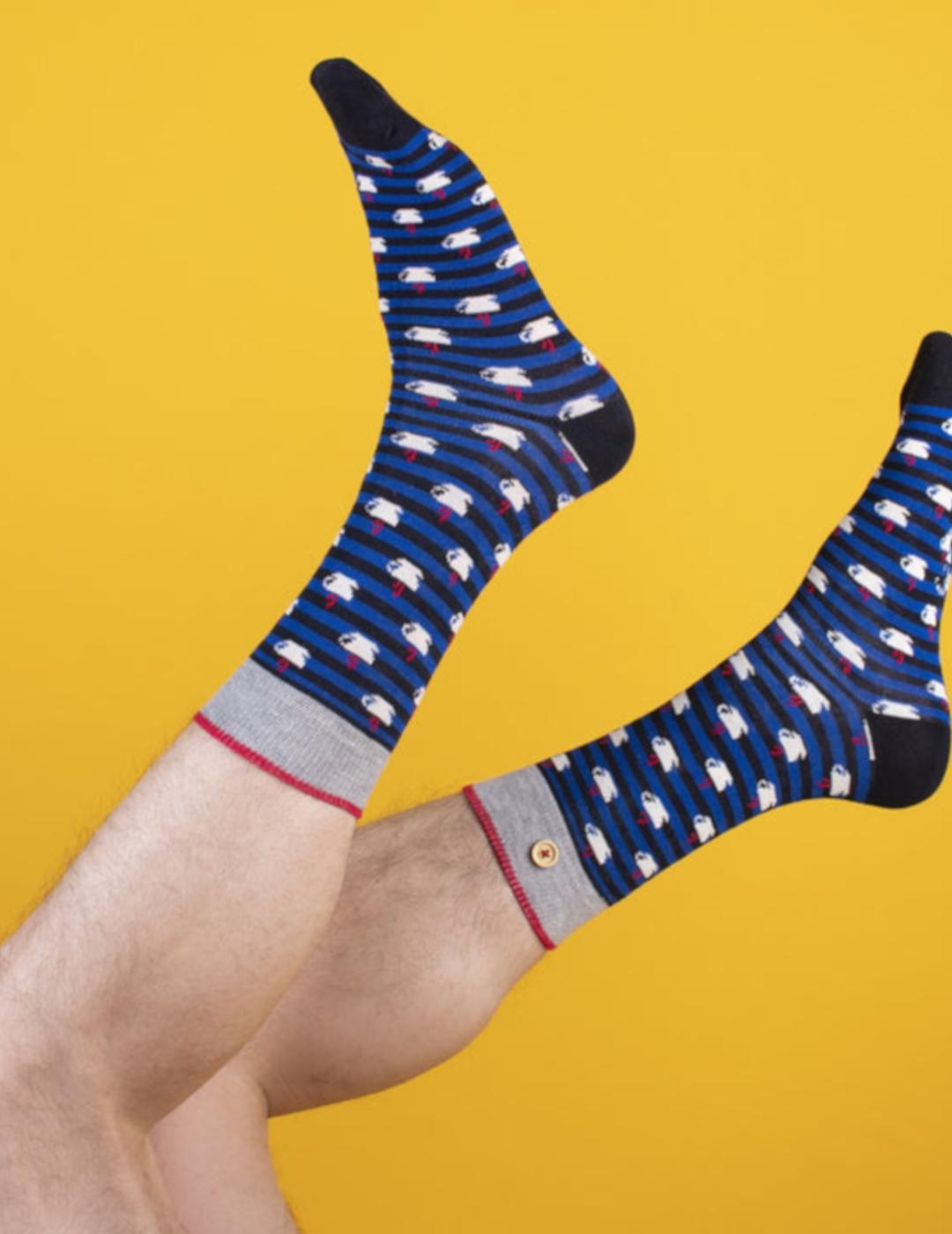 CABAIA CALCETINES INSEPARABLES AZUL TAZAS