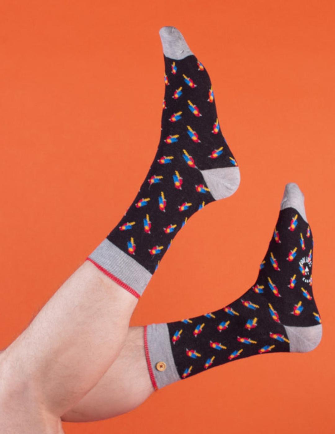 CABAIA CALCETINES INSEPARABLES NEGRO LOROS