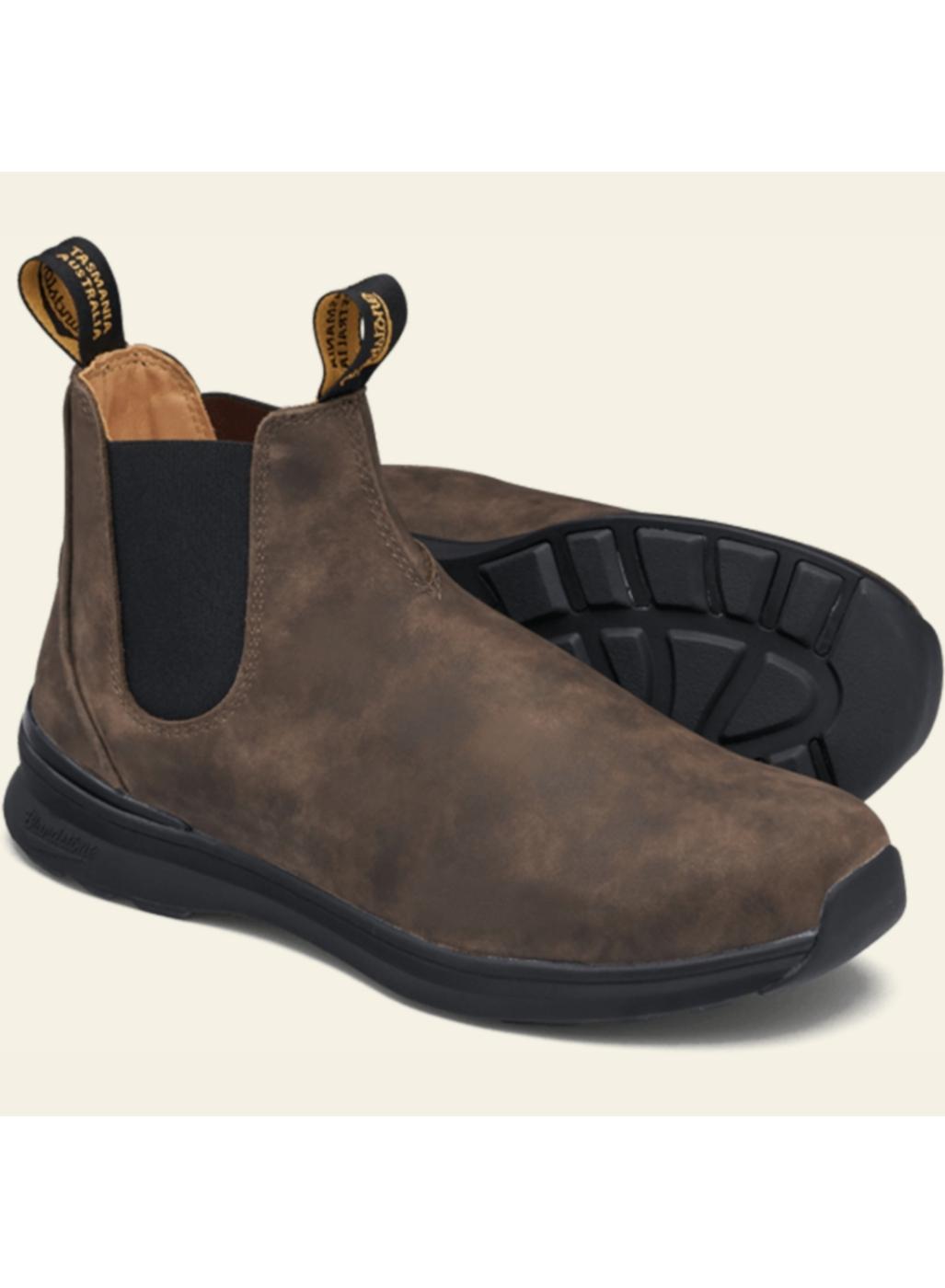 BLUNDSTONE 2142 BOTA BROWN SUEDE BLACK ELASTIC