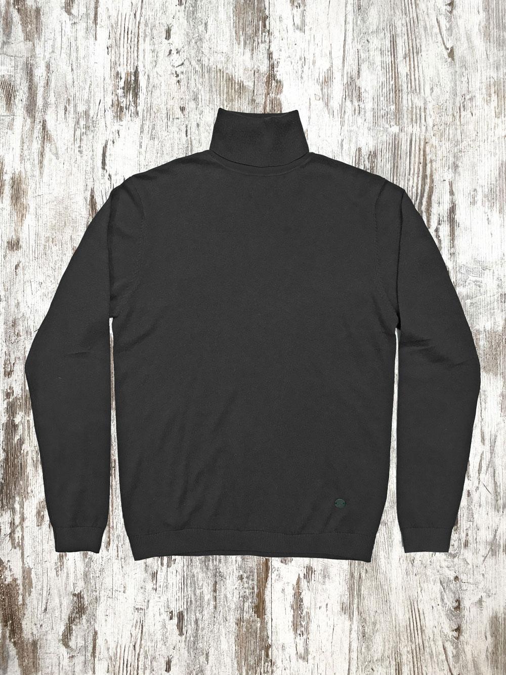 RECYCLED TURTLENECK JERSEY CUELLO ALTO NEGRO
