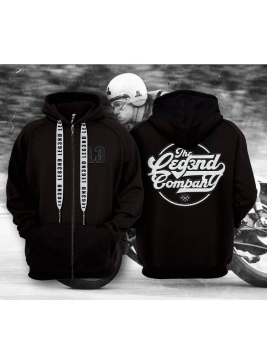 LEG3ND SUDADERA CAPUCHA CAFÉ NEGRA