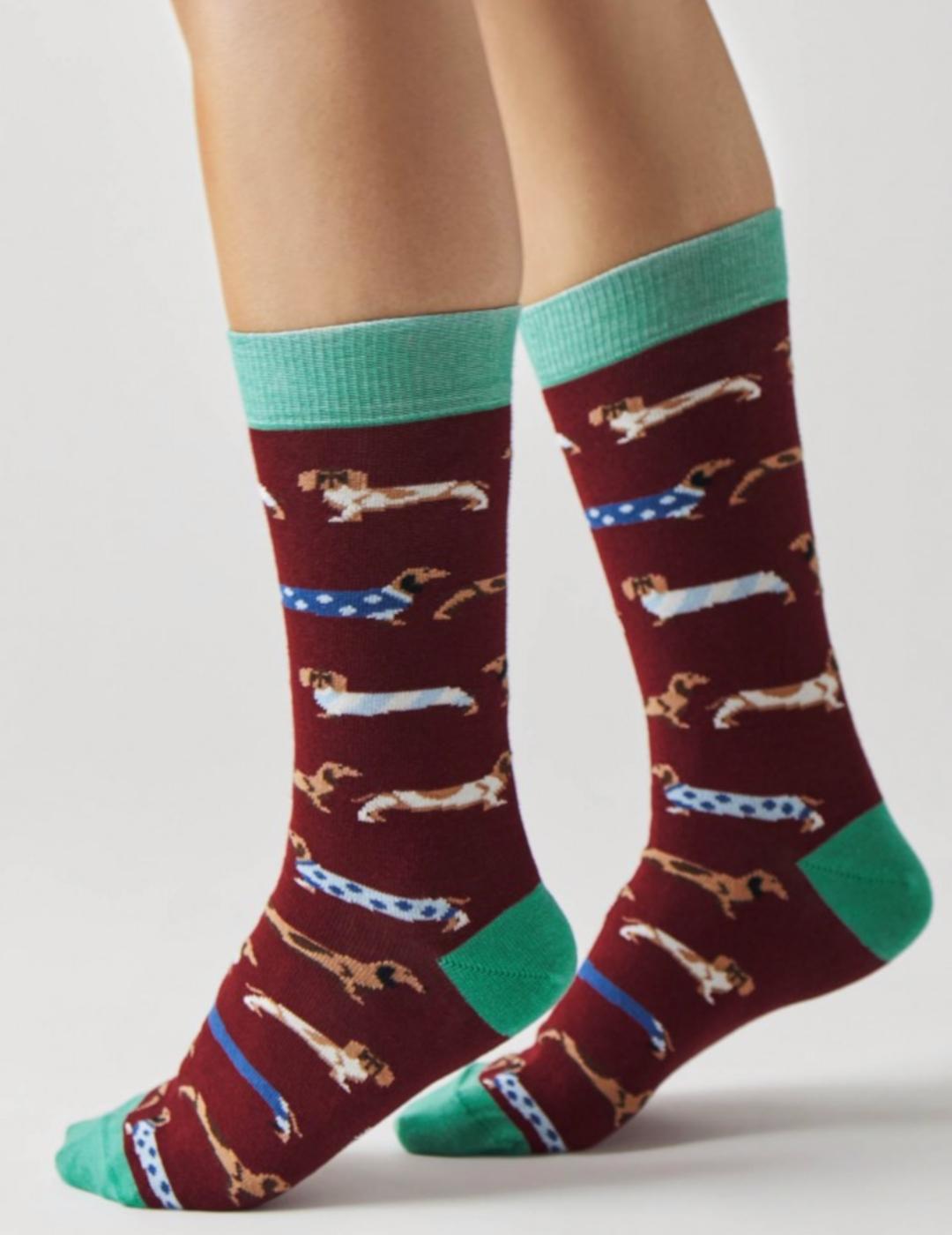 BESOCKS BEPETS BURGUNDY