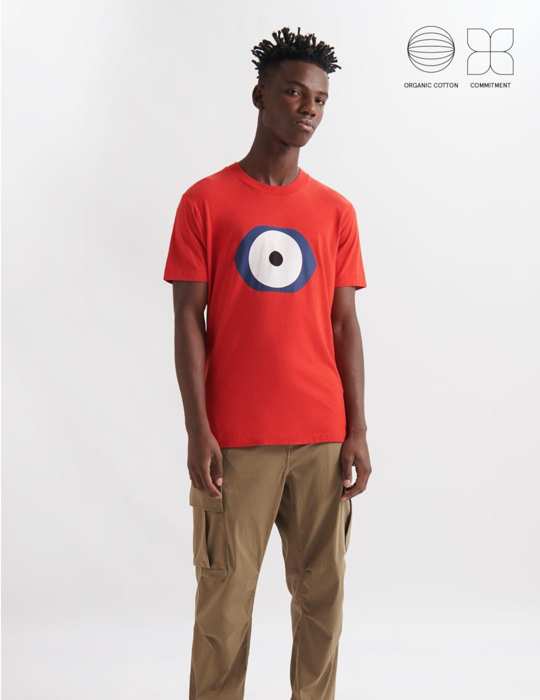 LOREAK MENDIAN CAMISETA ROJA BEGIHAUNDI