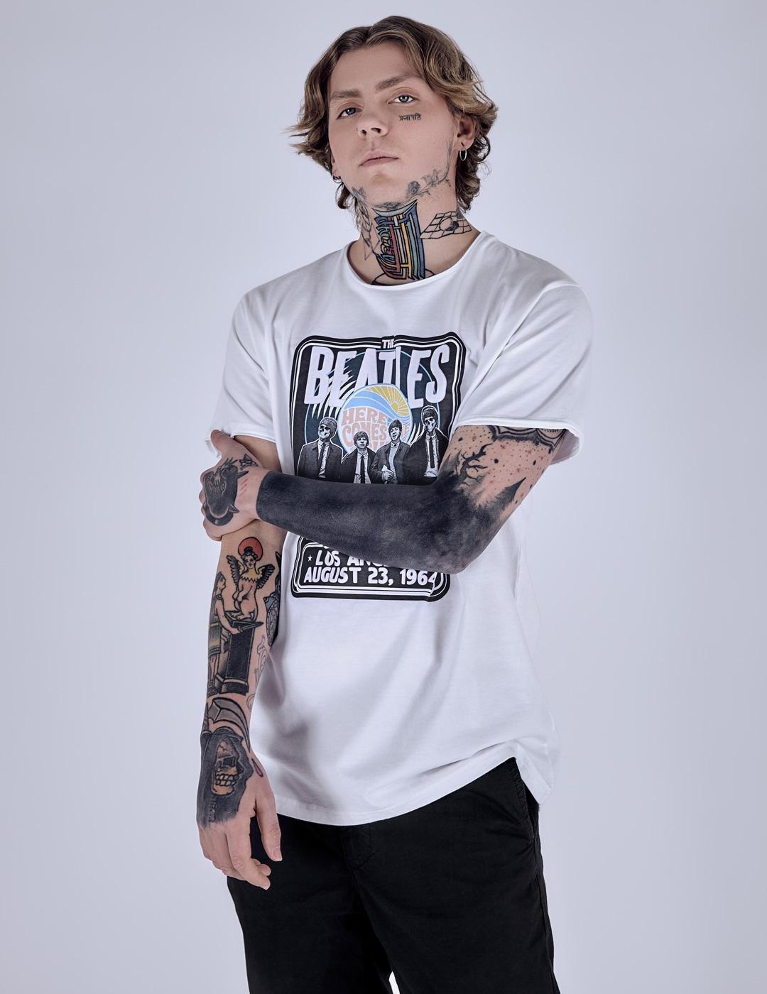 LE CRANE CAMISETA BEATLES SKULL BLANCA