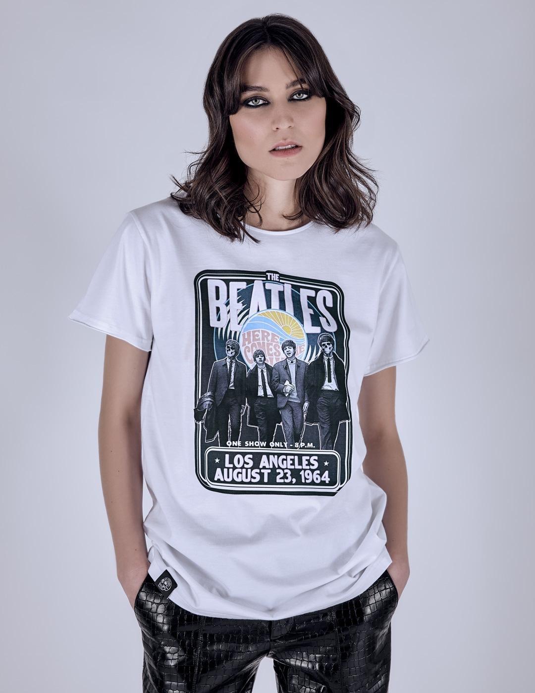 LE CRANE CAMISETA BEATLES SKULL BLANCA