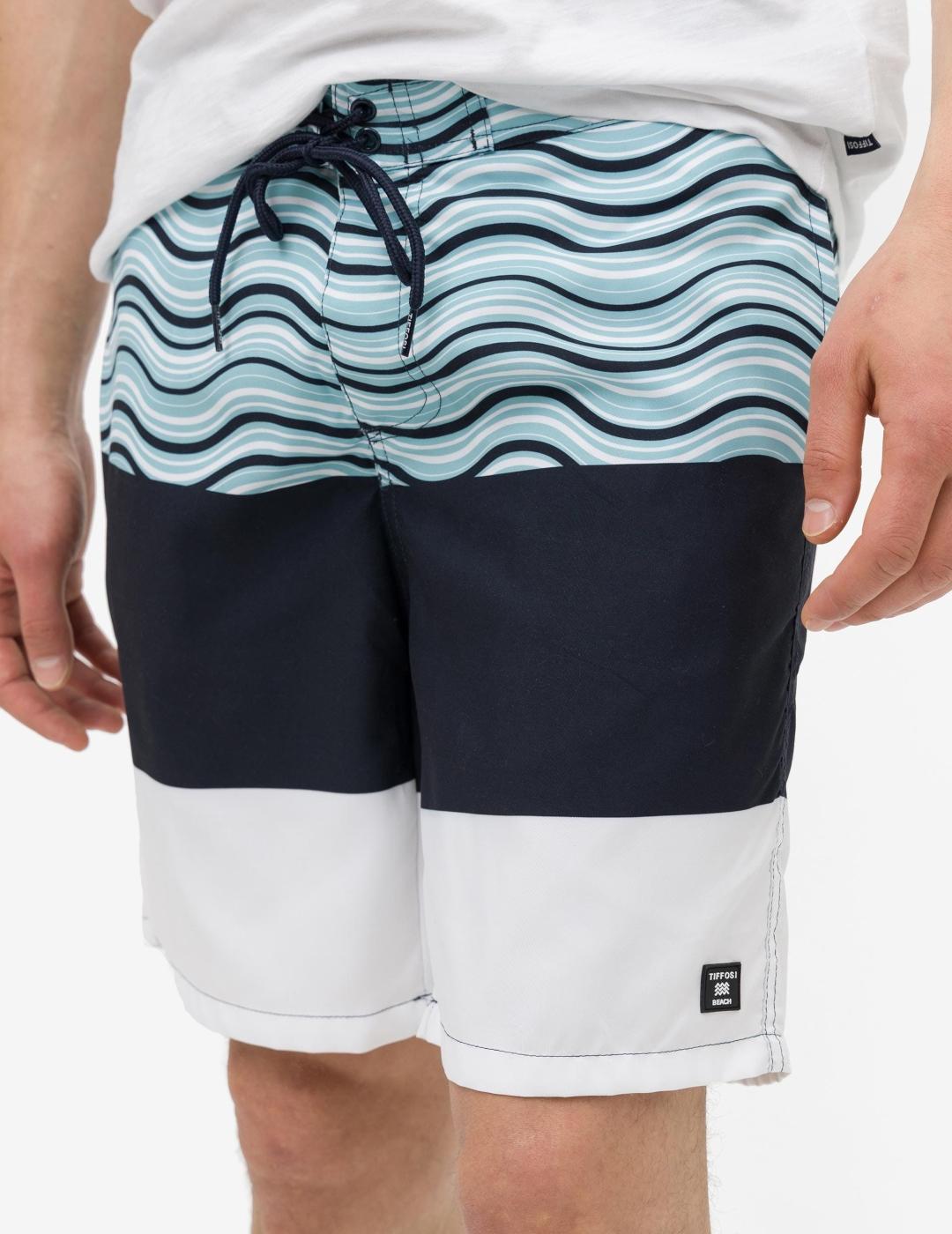 TIFFOSI BAÑADOR ESTAMPADO AZUL